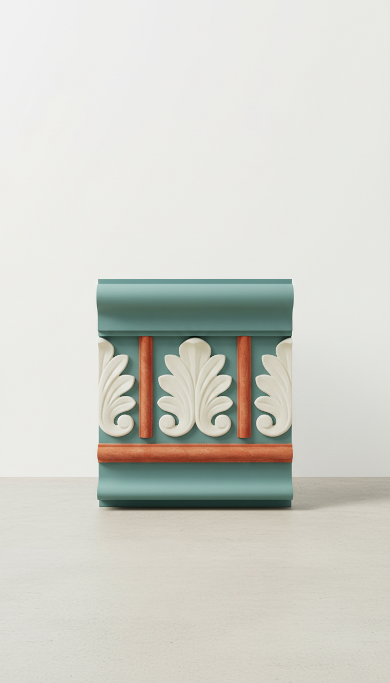 Crown Molding Section with Smooth Curve