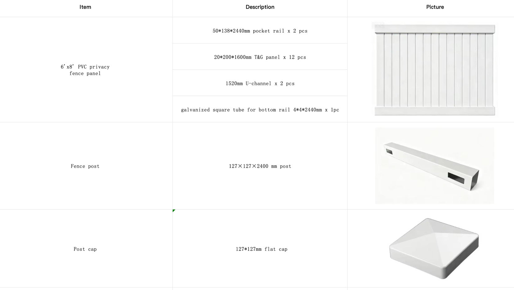 PVC fencing